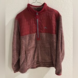 Tommy Bahama Maroon Half Zip Up Sweater